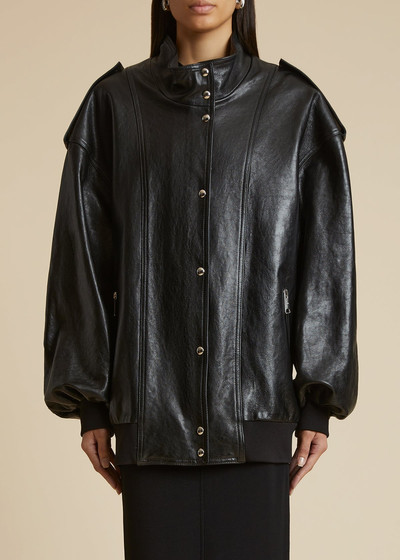 KHAITE The Farris Jacket in Black Leather outlook
