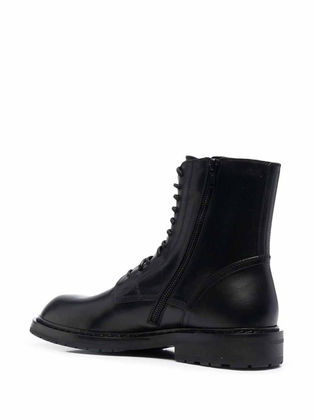lace-up round-toe boots - 3