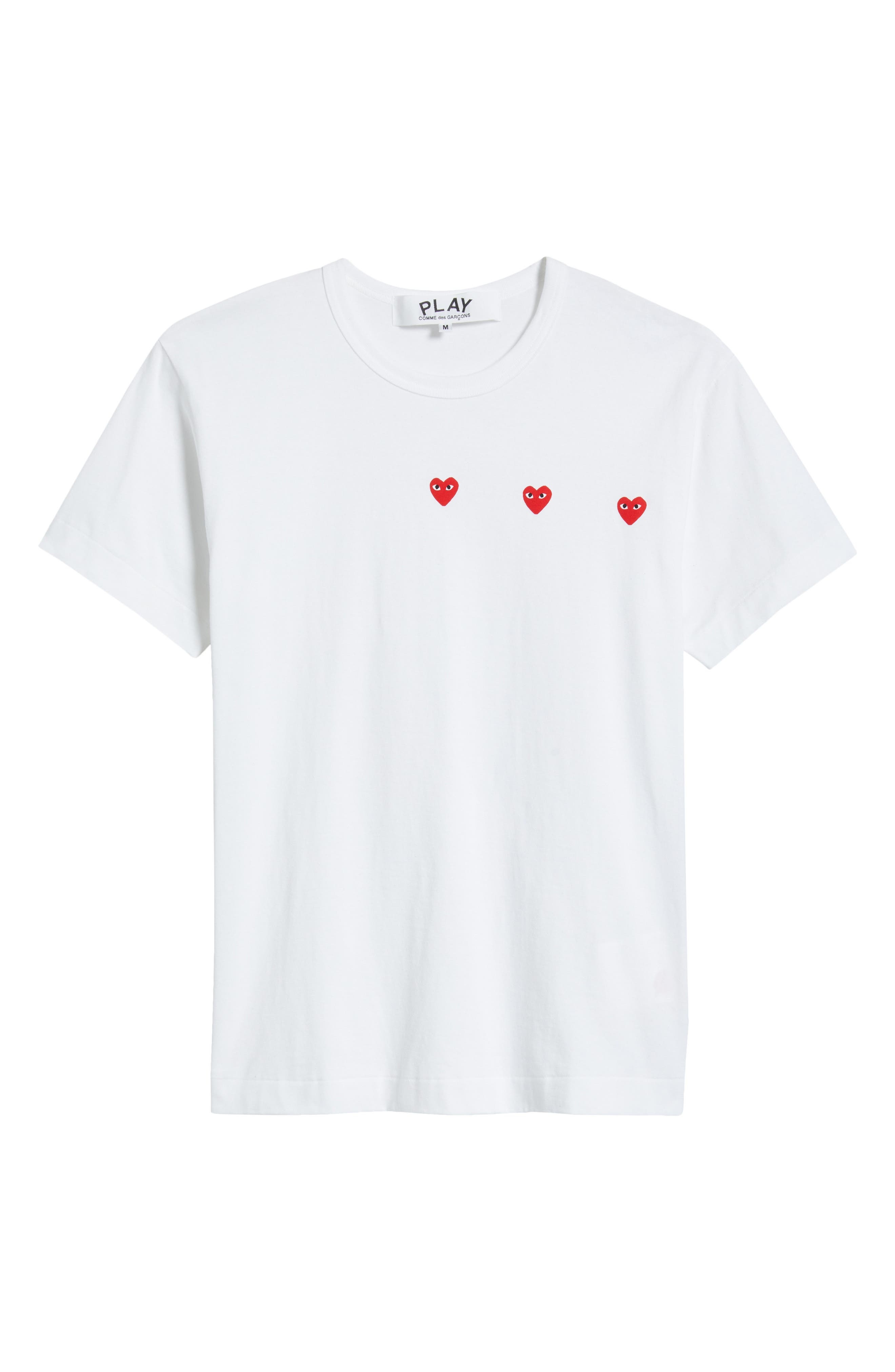 Comme des Garçons PLAY Many Hearts Graphic T-Shirt in White at Nordstrom - 5