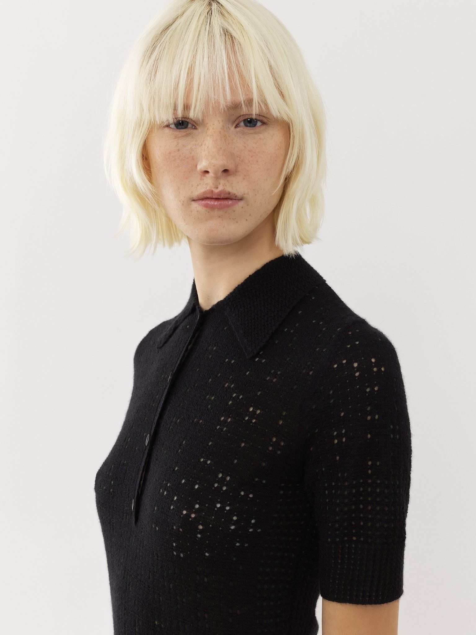 SHORT-SLEEVE POLO SWEATER - 2
