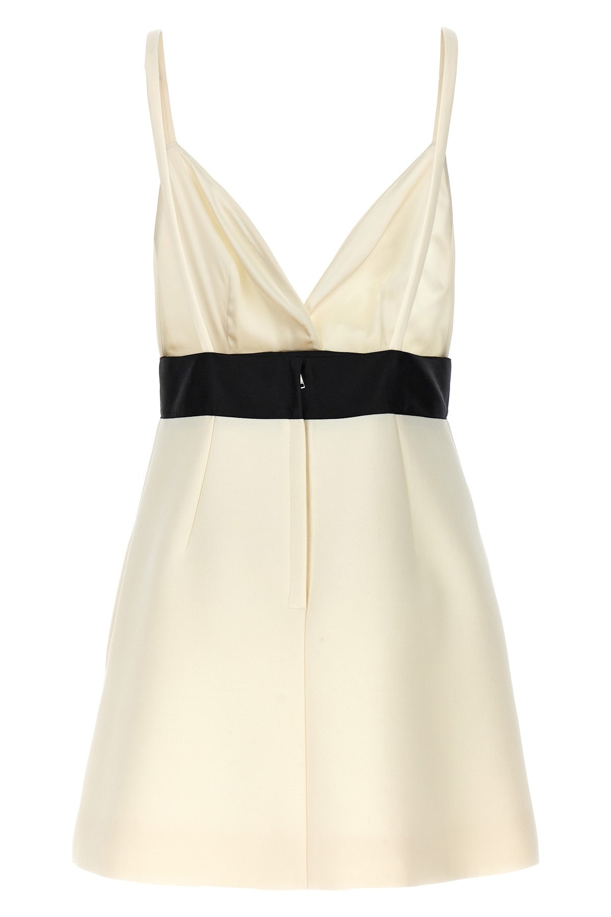 Wool and satin canvas dress - 2