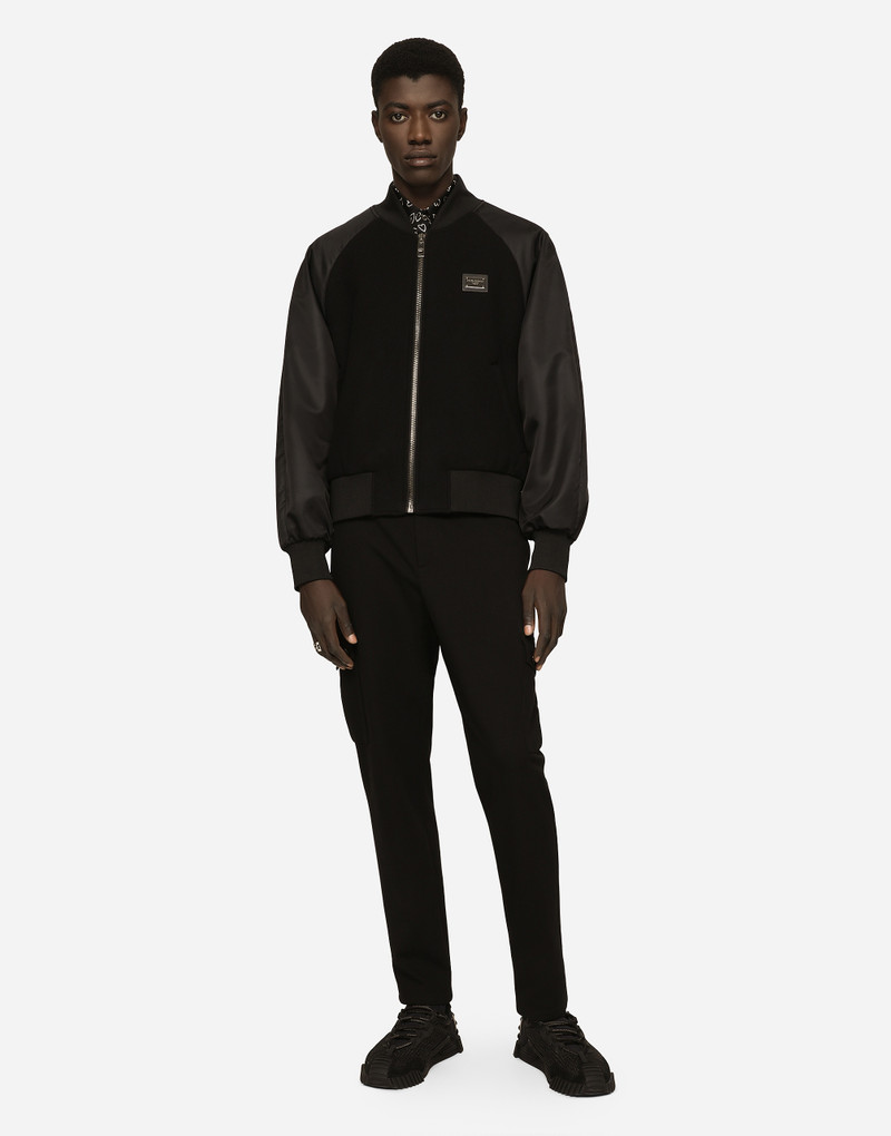 Dolce & Gabbana Nylon and wool jacket with branded tag outlook