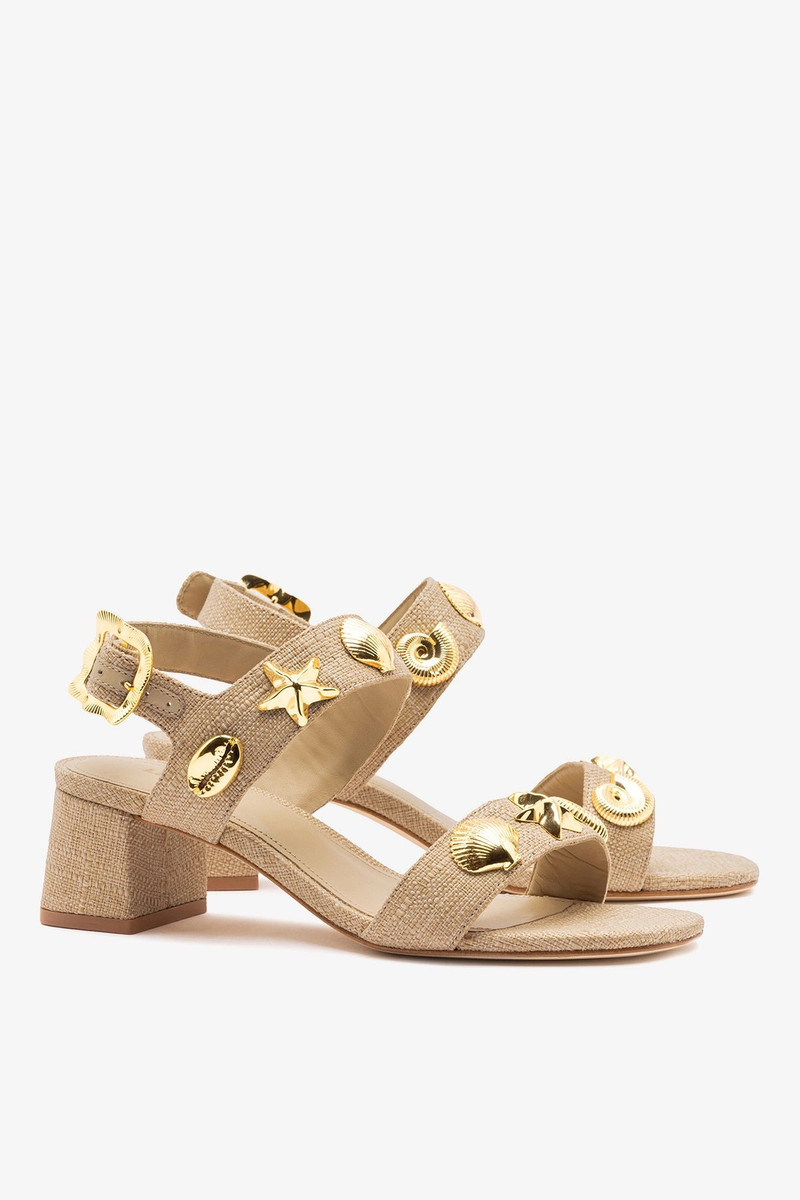 Madison Block Sandal Beige Raffia 3