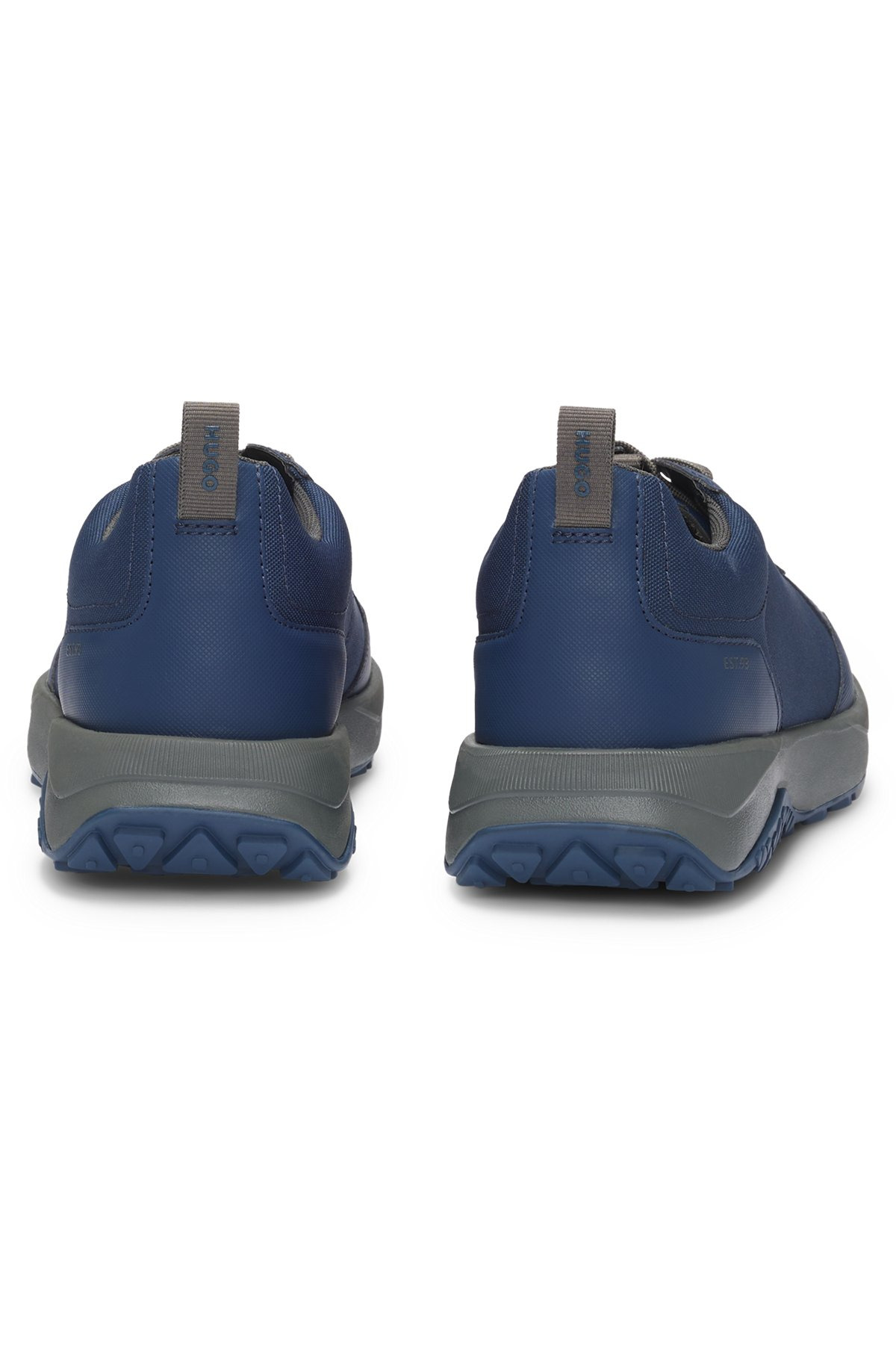MIXED-MATERIAL TRAINERS WITH LOGO-TAPE TRIM - 5