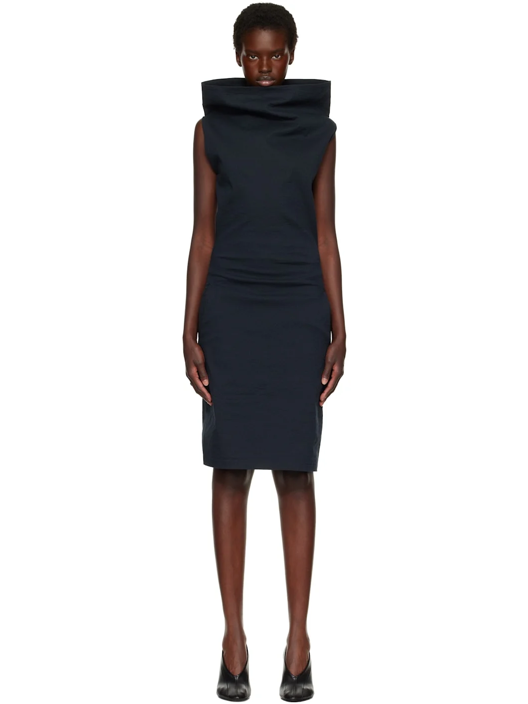 Navy Allow Midi Dress - 1