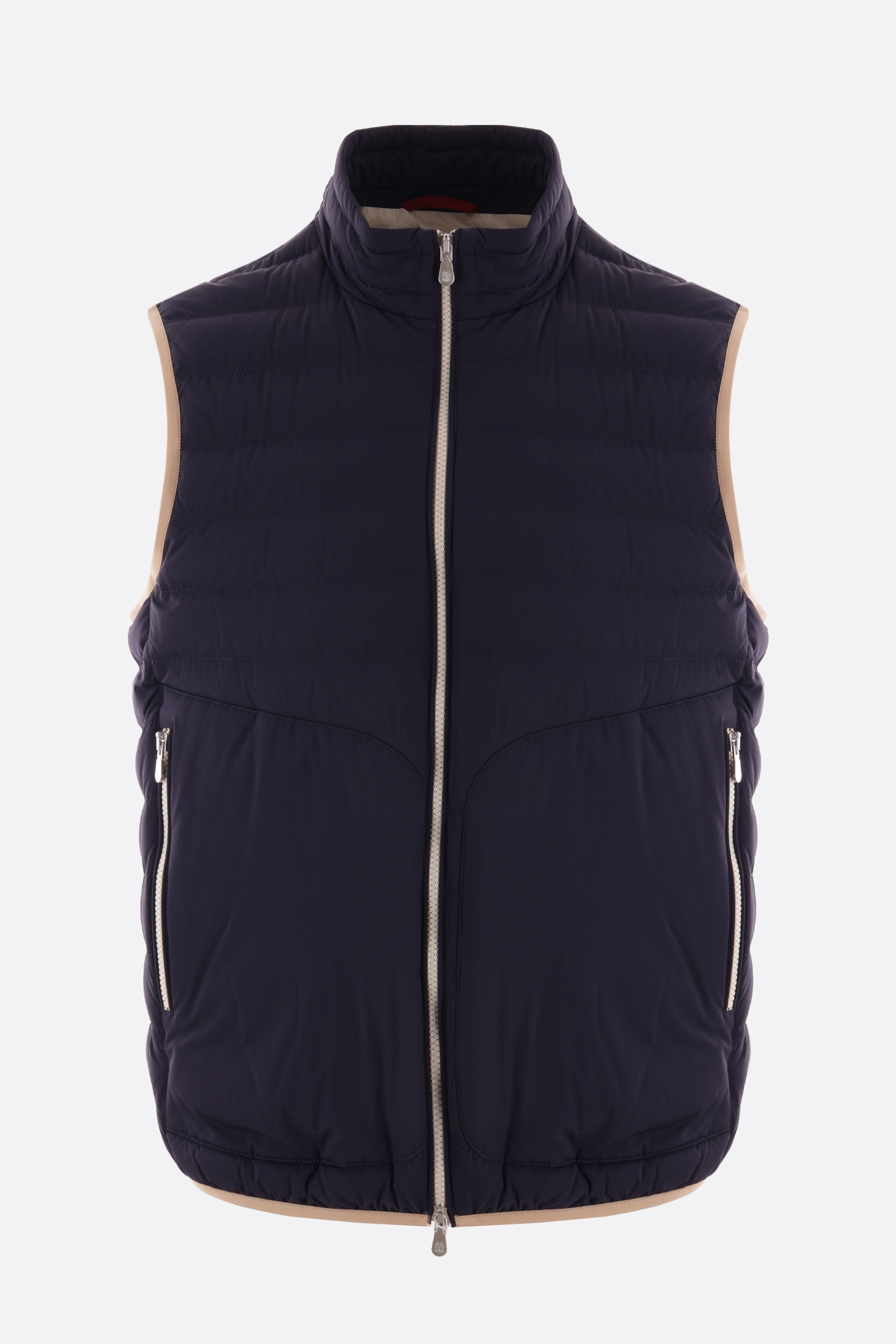 QUILTED NYLON SLEEVELESS DOWN JACKET - 1