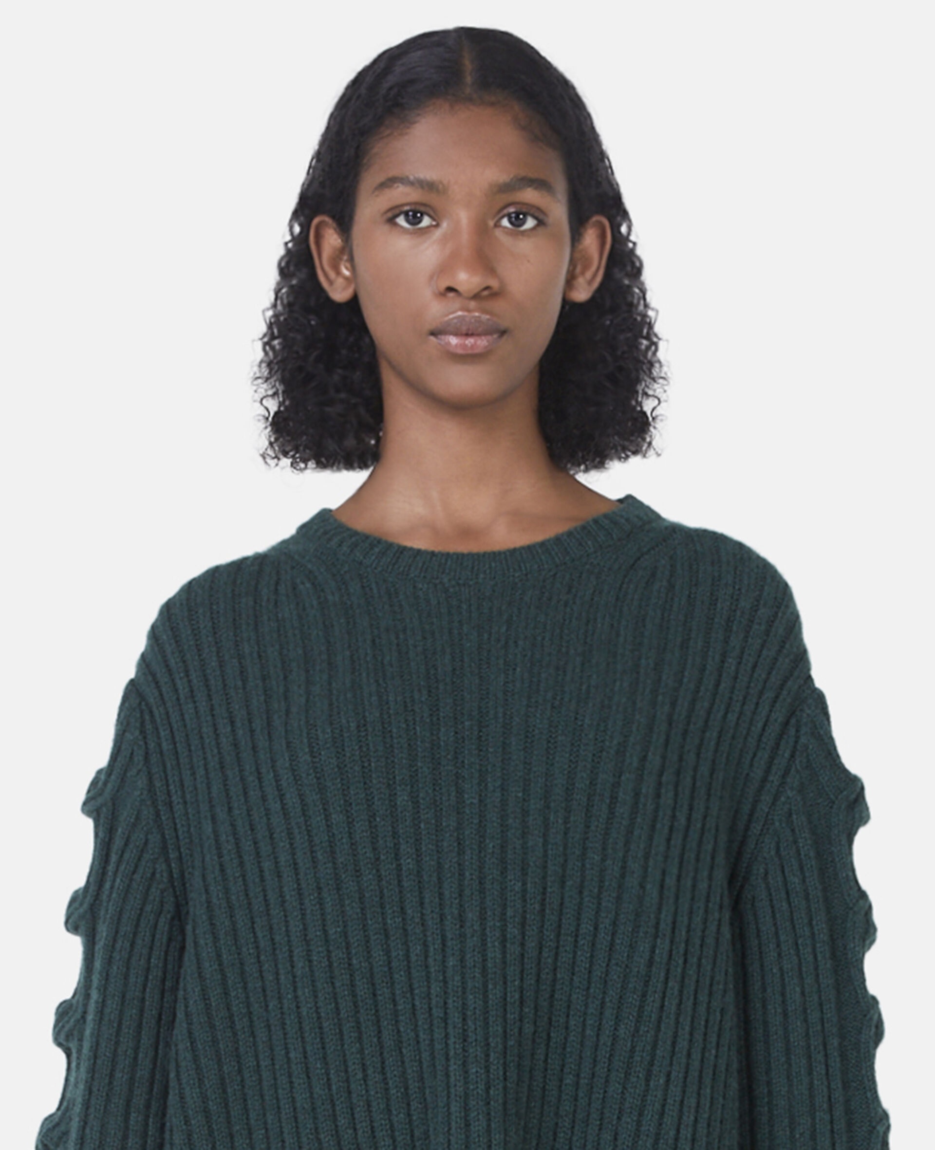Regenerated Cashmere Chain Cable Knit Jumper Dress - 5
