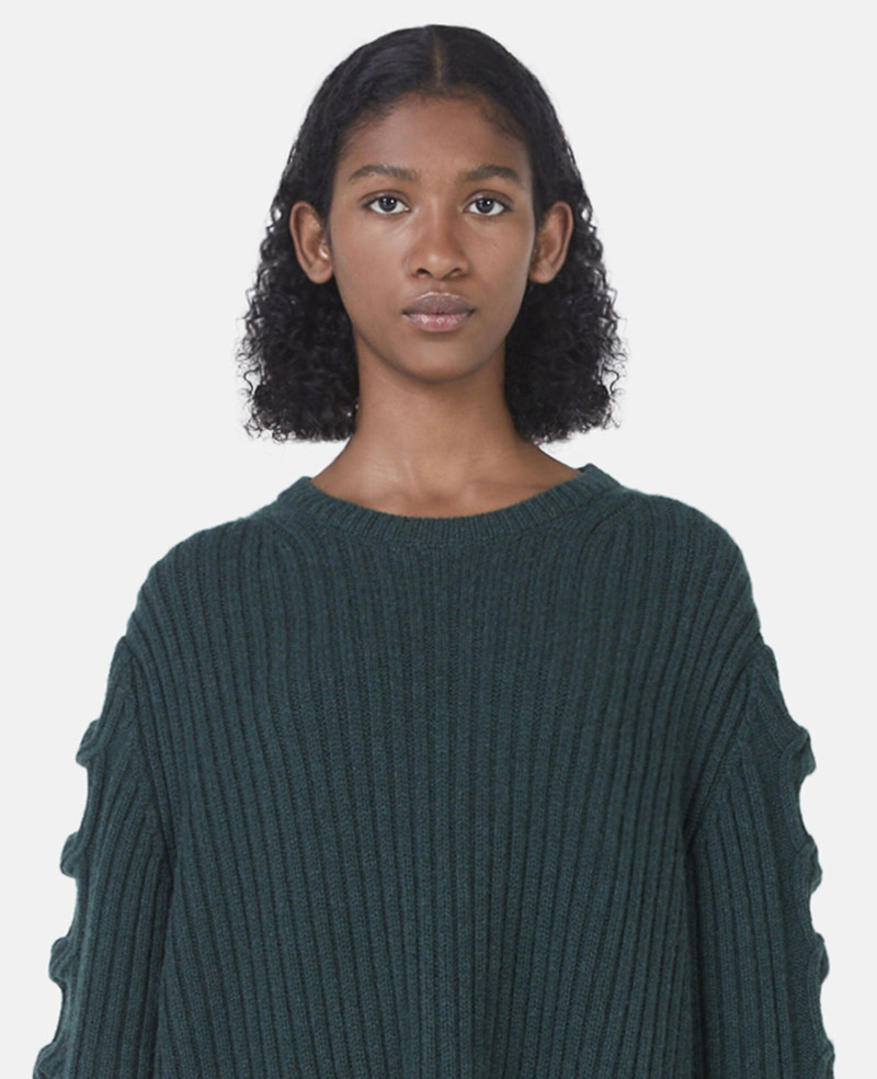 Regenerated Cashmere Chain Cable Knit Jumper Dress 5
