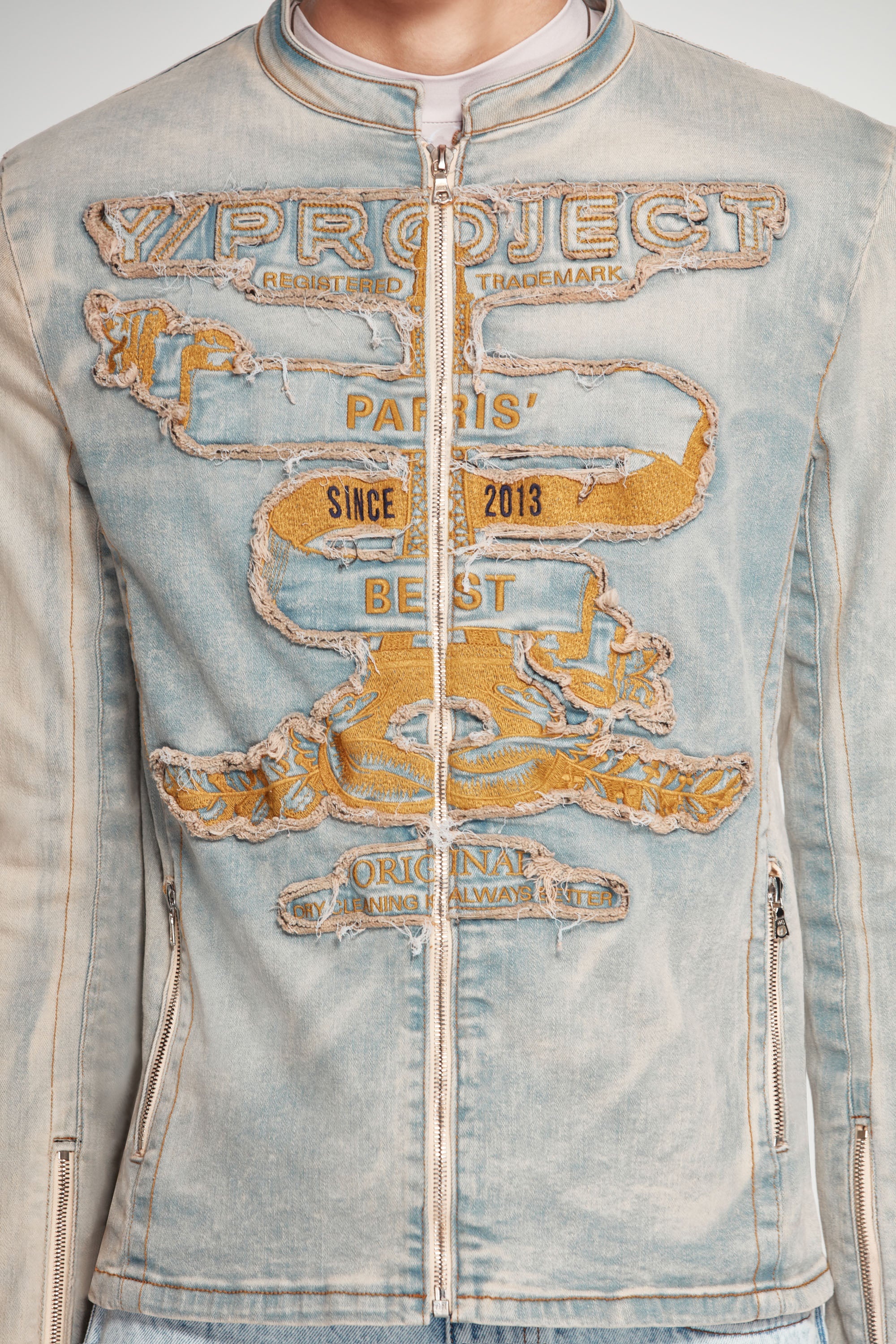Paris' Best Zip Denim Jacket - 4