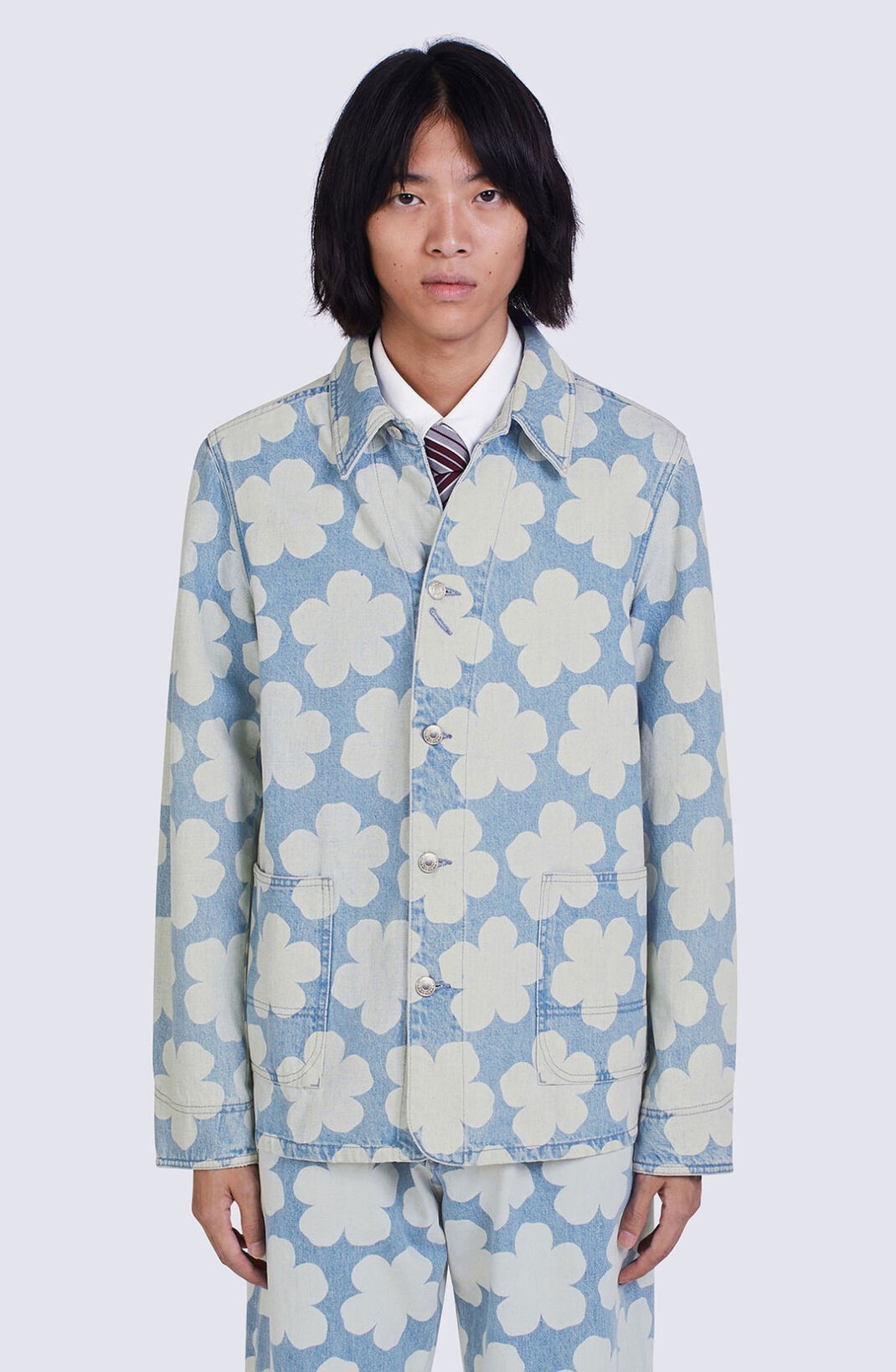 'Hana Dots' denim workwear jacket - 5