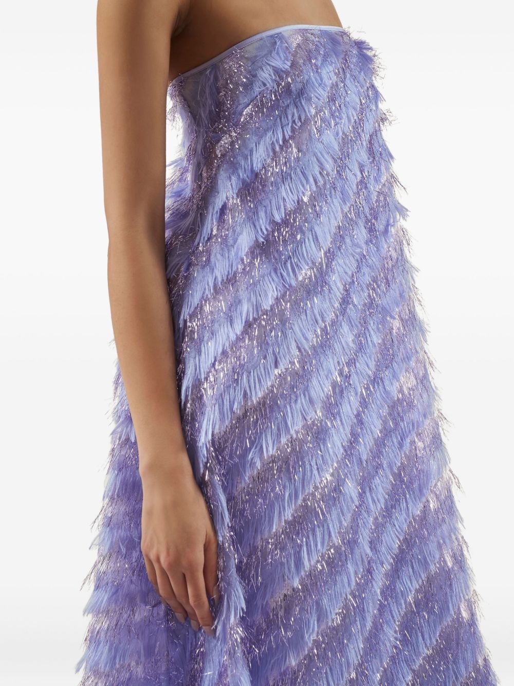 Anguila strapless fringe maxi dress - 5