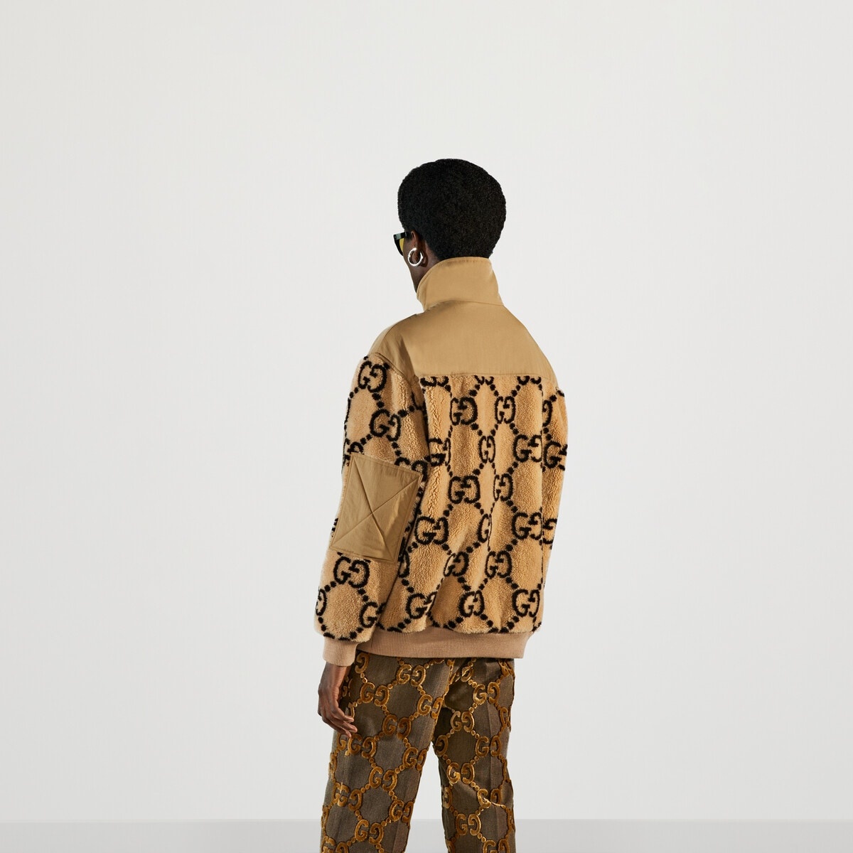 GG jacquard half-zip jacket - 6