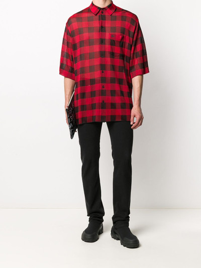 BALENCIAGA checked short-sleeved shirt outlook