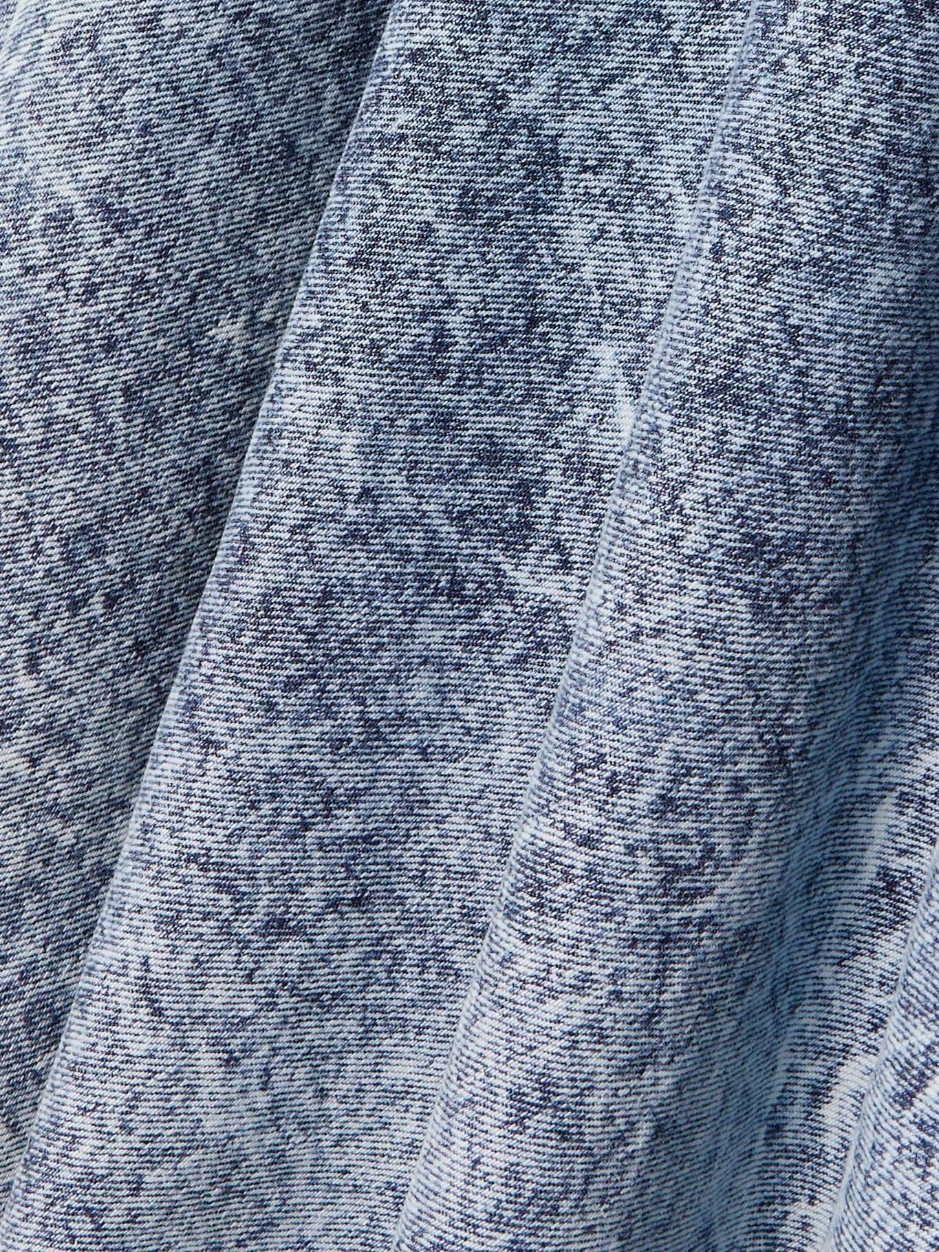 Stretch-knit and pleated denim midi skirt - 4