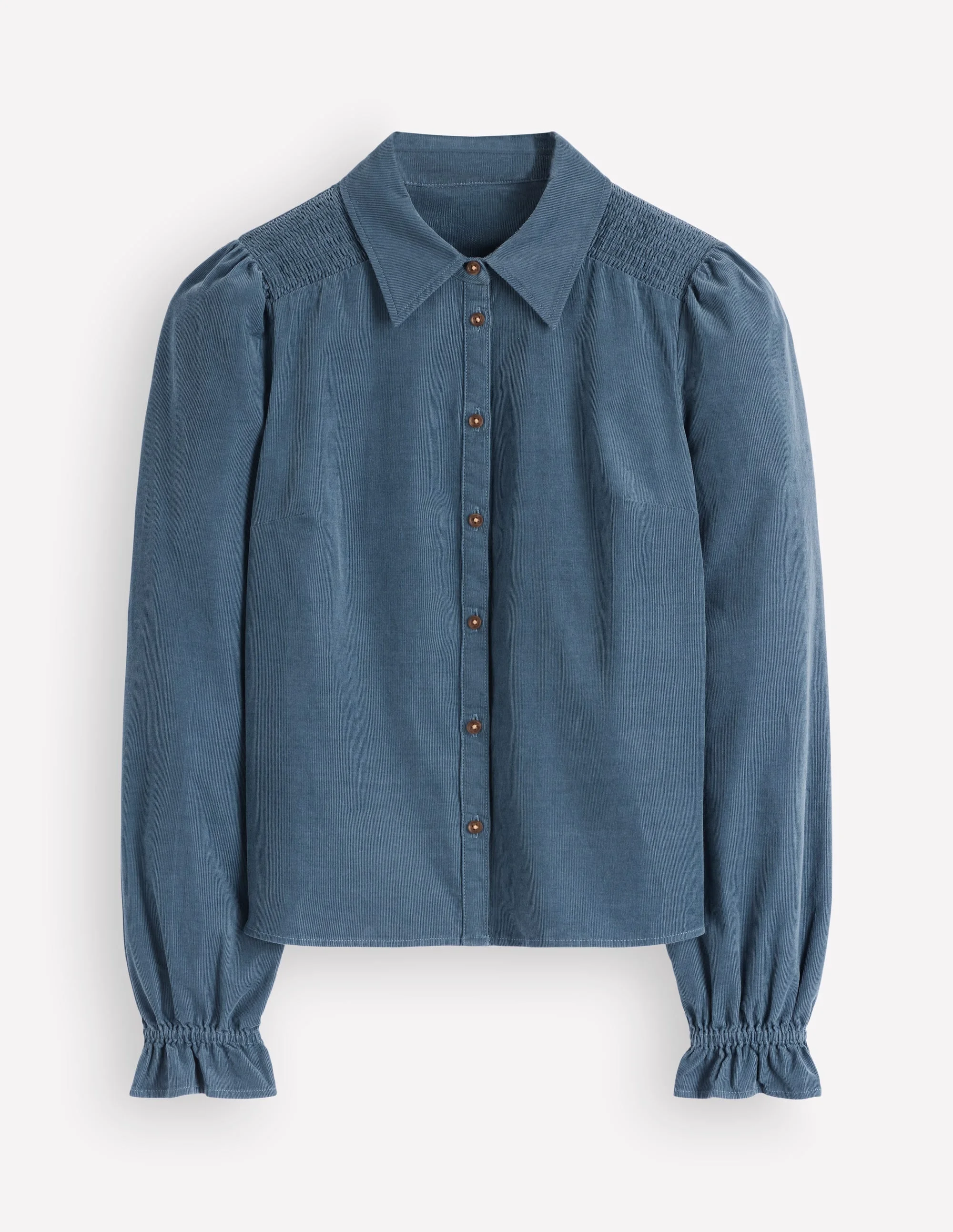 Violet Smock Shoulder Cord Top-Storm Blue - 1