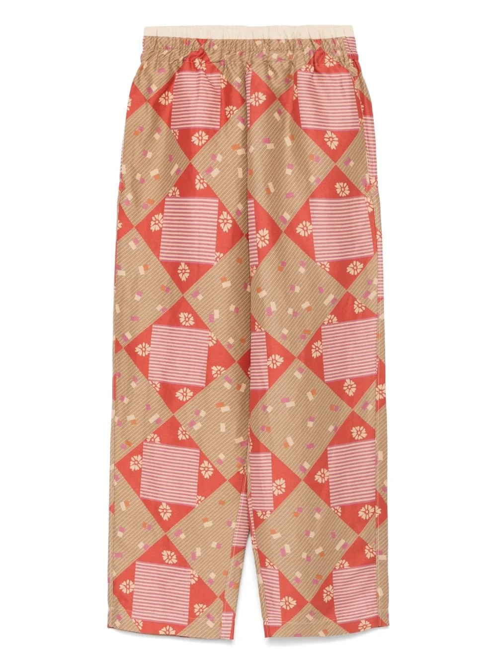 mix-print trousers - 1