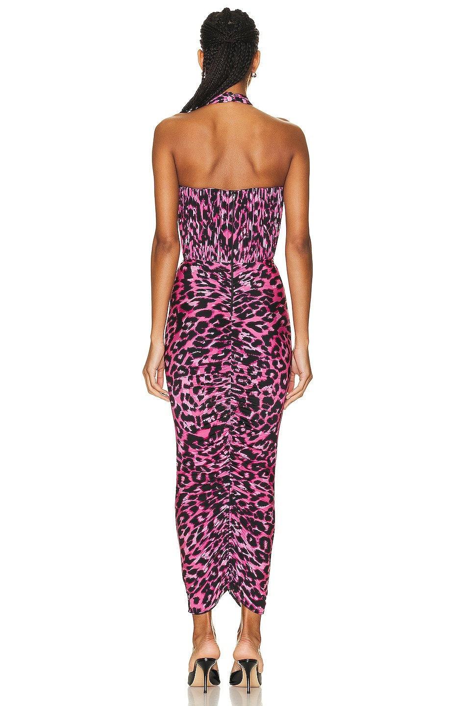 Caton Ruched Halter Twist Dress - 3