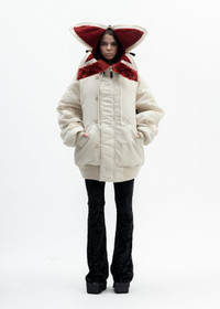 doublet IVORY PETAL MOUTH HOOD BOMBER JACKET | 017shop
