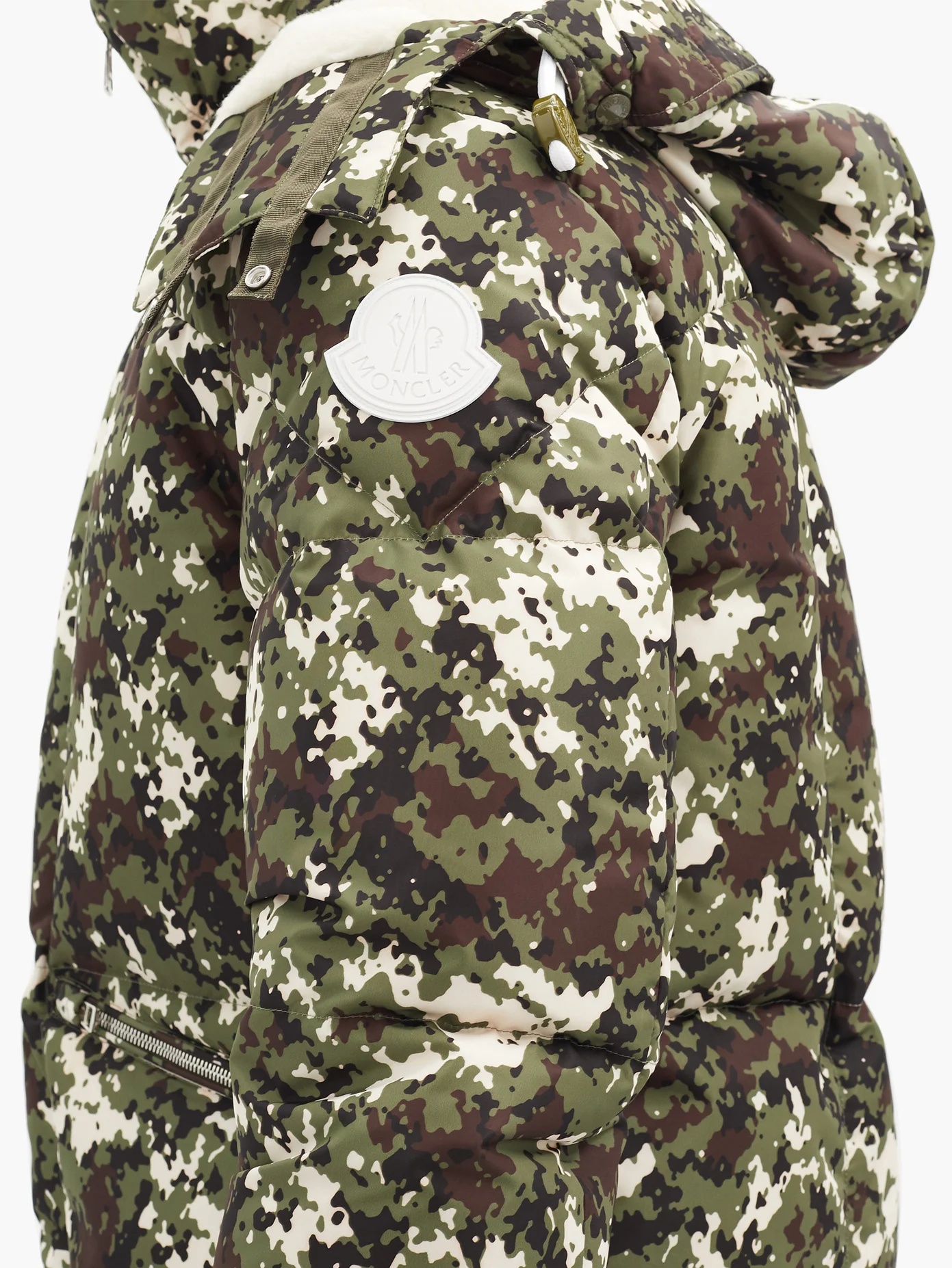 Blanc camouflage-print quilted down coat - 3