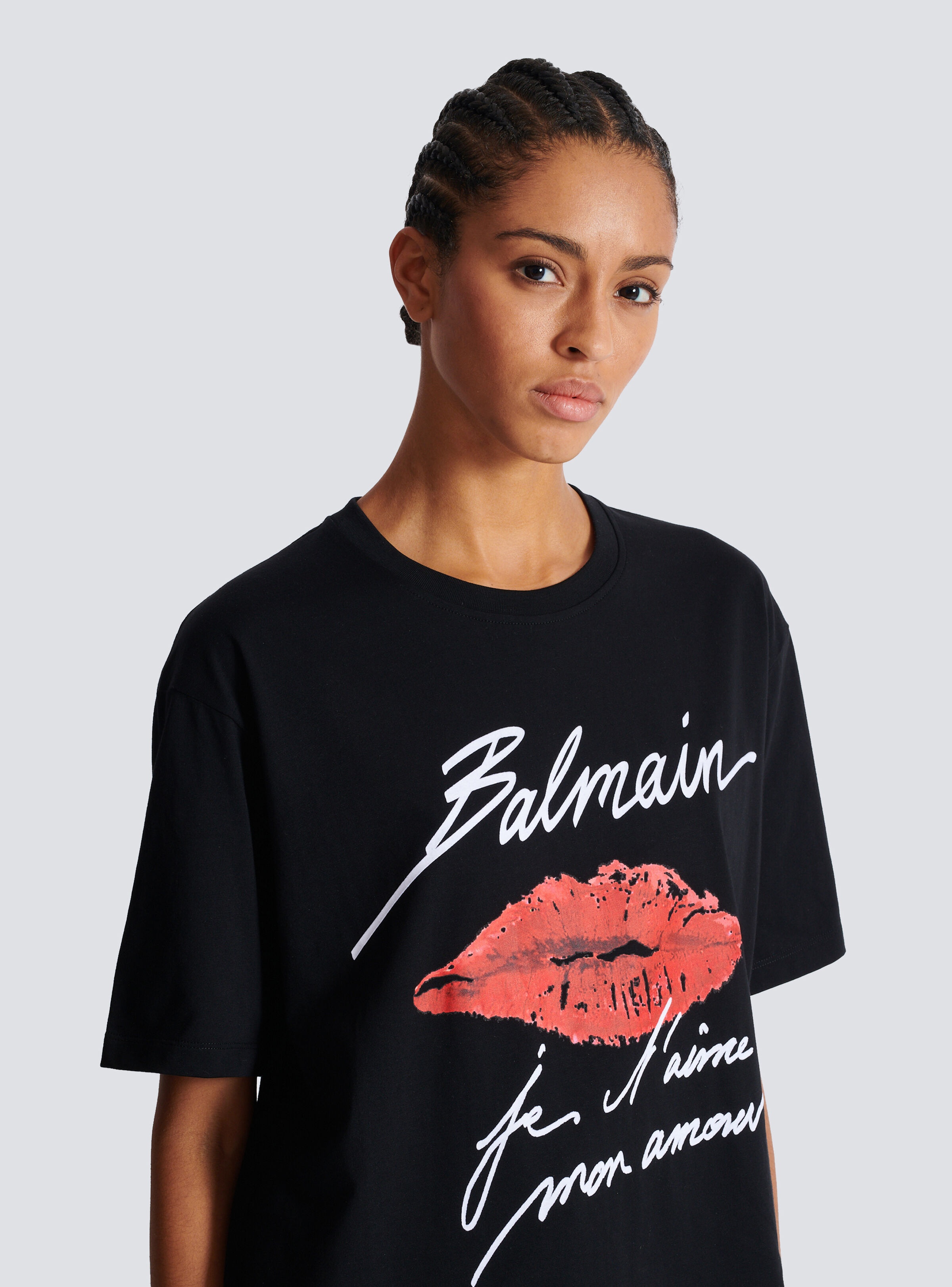 Short-sleeved T-shirt with Kiss print - 8