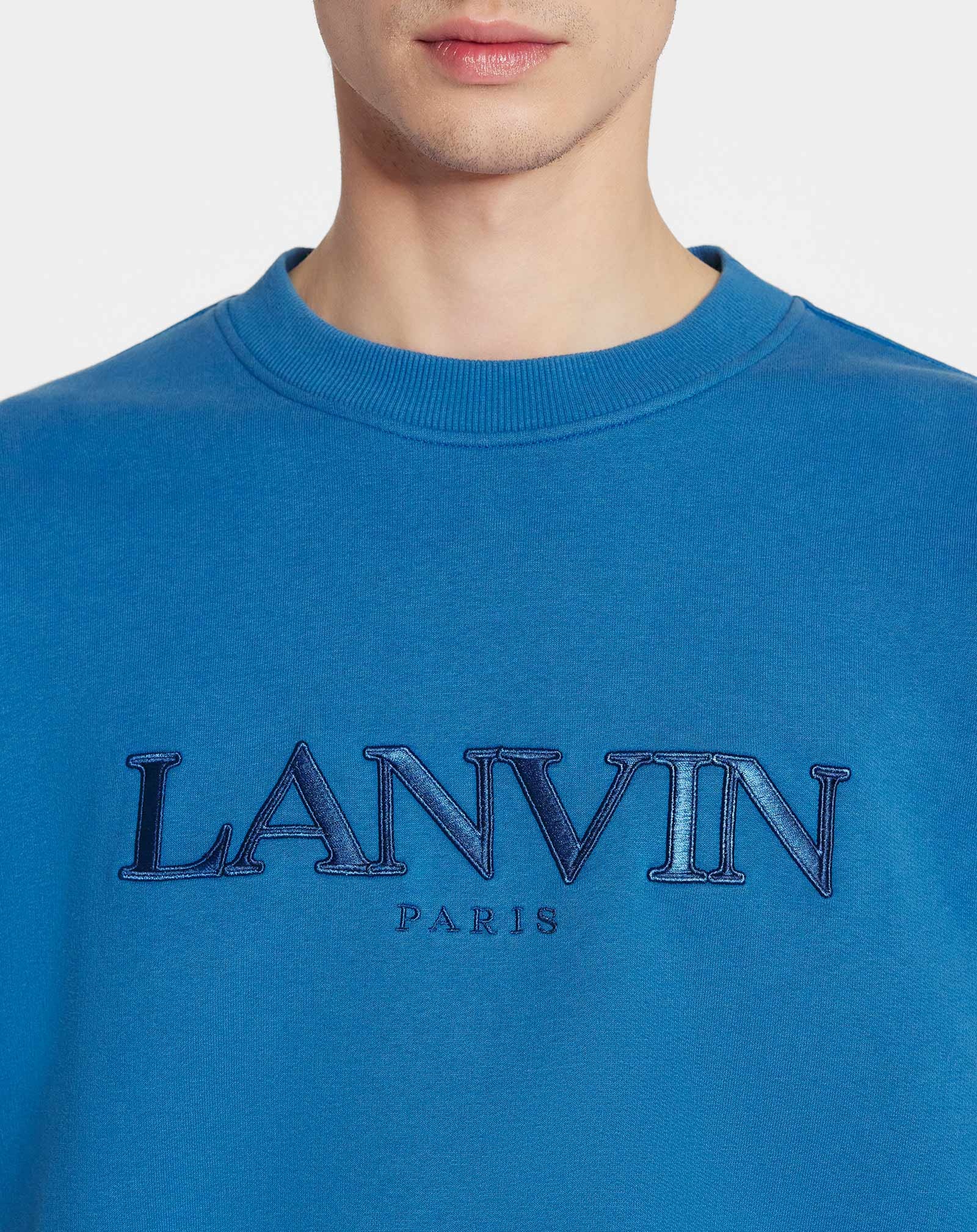 OVERSIZED EMBROIDERED LANVIN PARIS SWEATSHIRT - 5