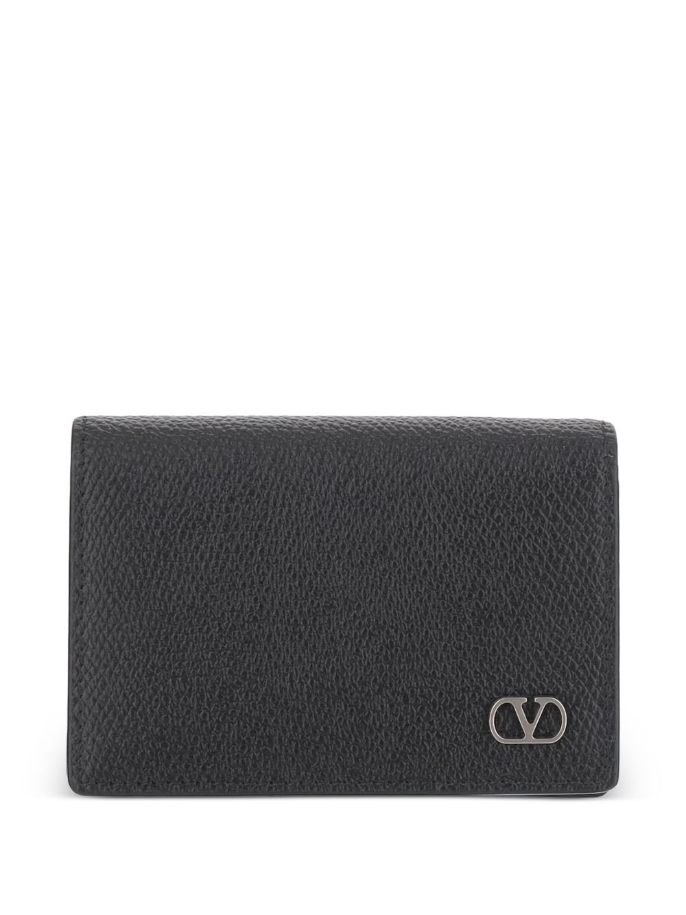 logo-plaque leather wallet - 1