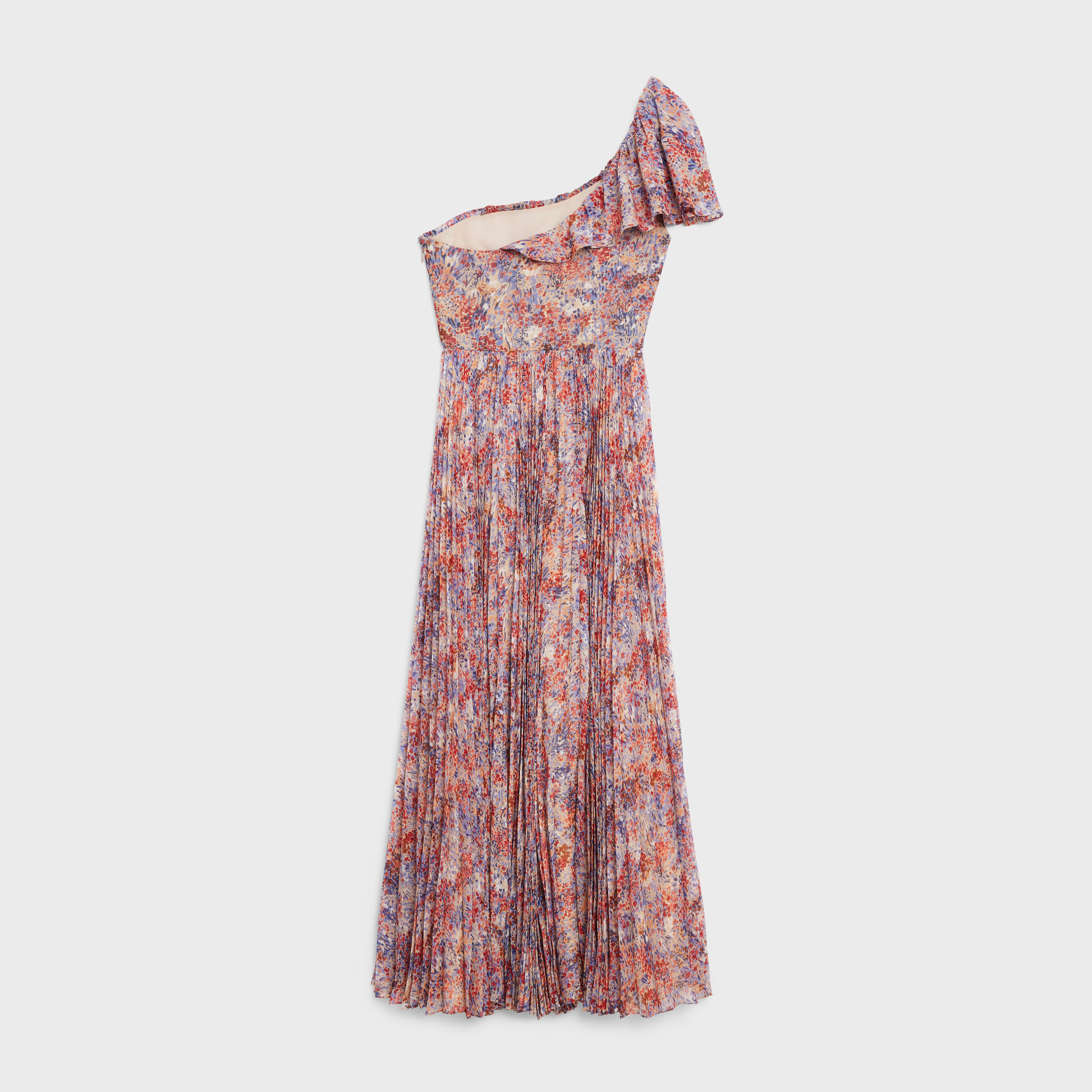 RUFFLED DRESS IN SILK GEORGETTE - 2