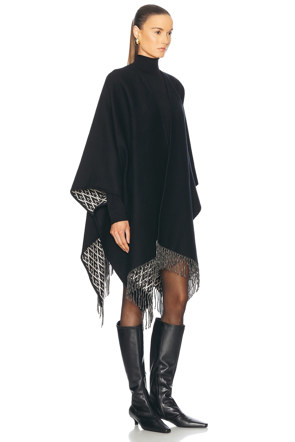 Toute La V Cashmere Poncho - 3