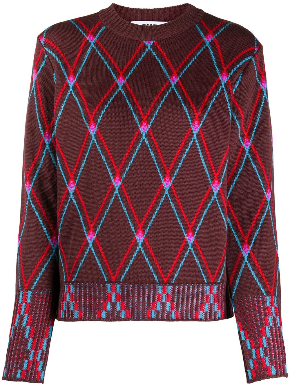 diamond-pattern jumper - 1