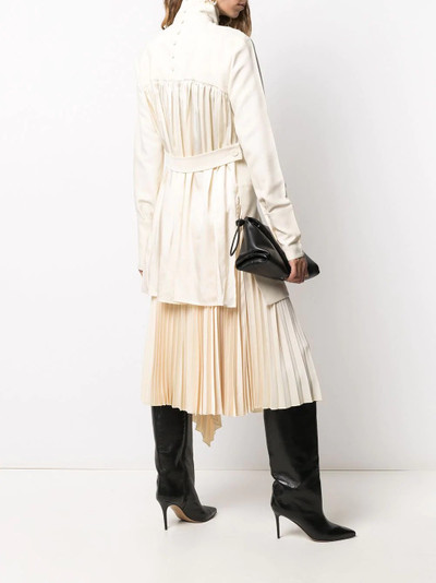 Jil Sander high collar pleated back shirt outlook