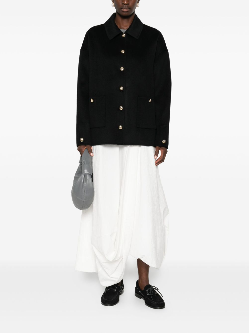 button-fastening patch-pocket jacket - 2