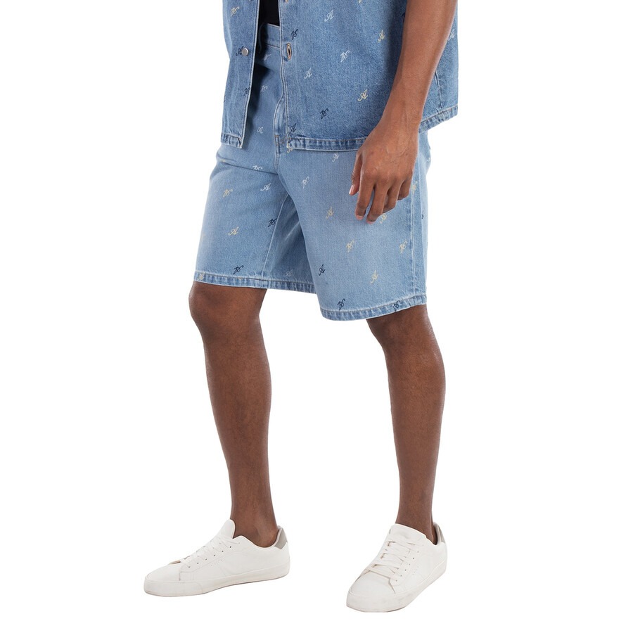 Axel Arigato Miles Logo Print Denim Shorts - 2