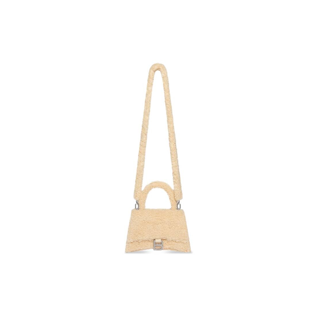 VIPセール【BALENCIAGA】FURRY HOURGLASS スモール ハンドバッグ BALENCIAGA Women's Furry Hourglass Small Handbag With Strap