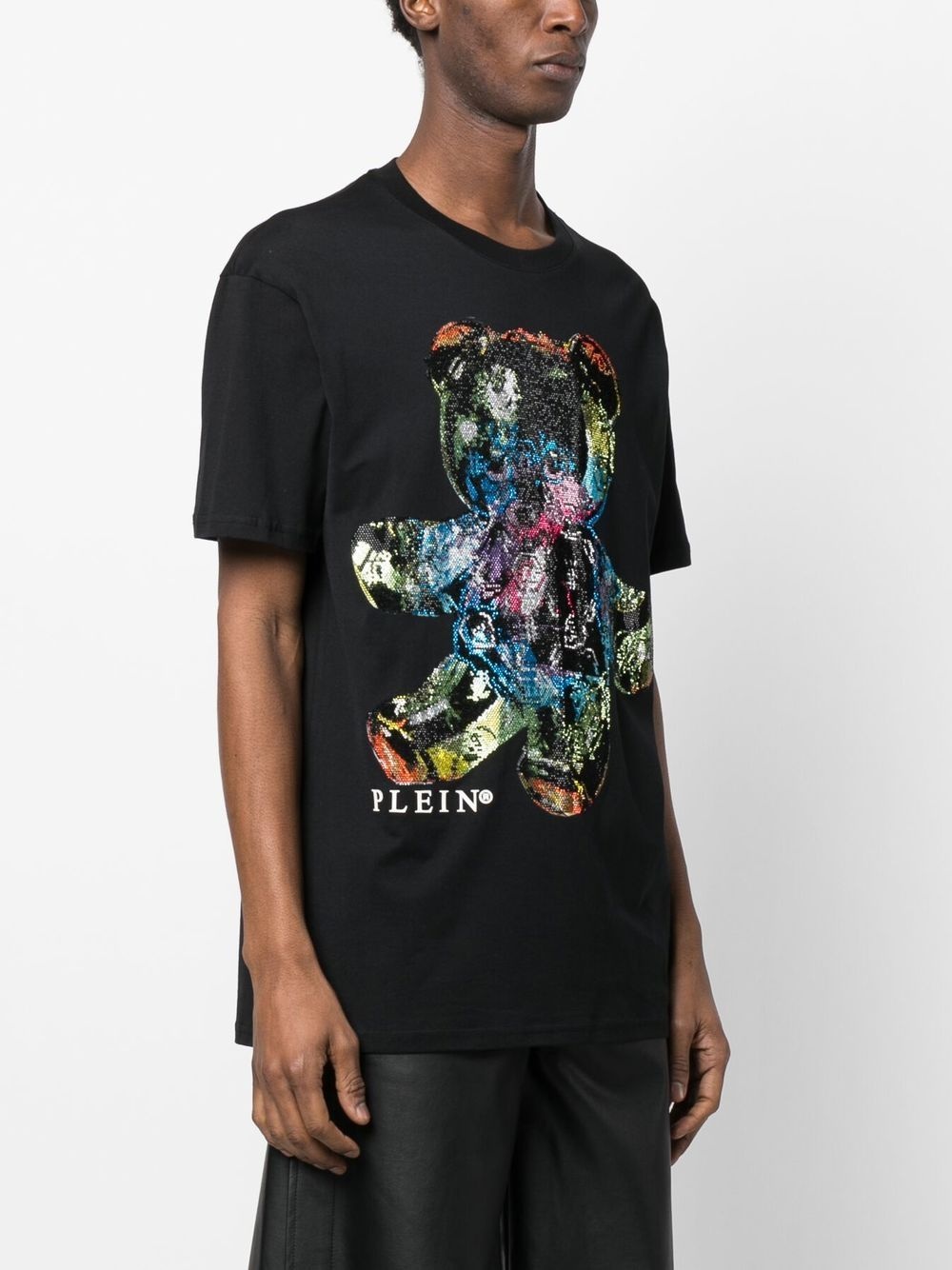 rhinestone-embellished teddy-print T-shirt - 3