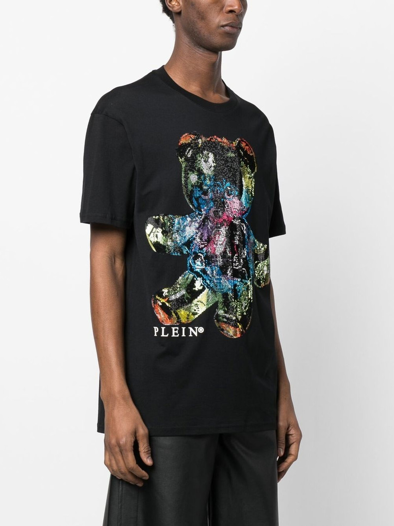 rhinestone-embellished teddy-print T-shirt 3
