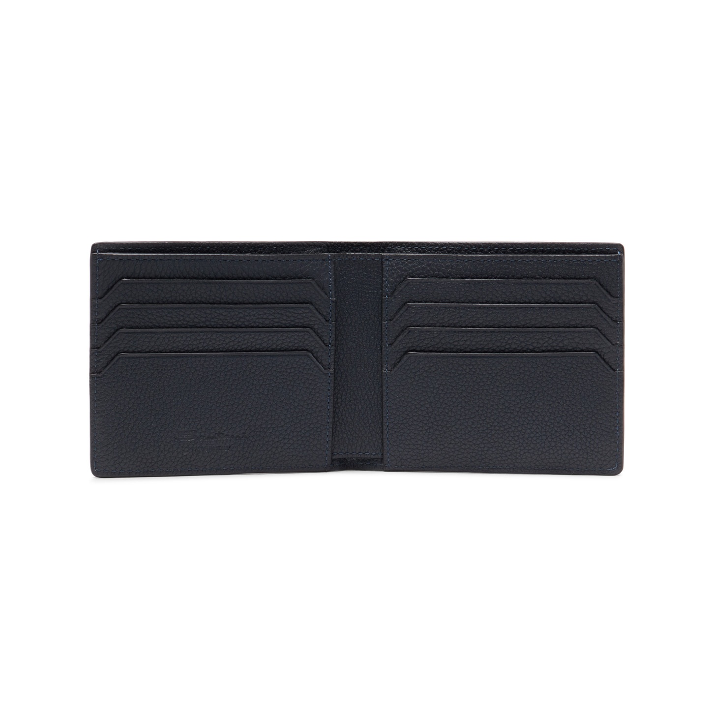 Blue tumbled leather wallet - 3