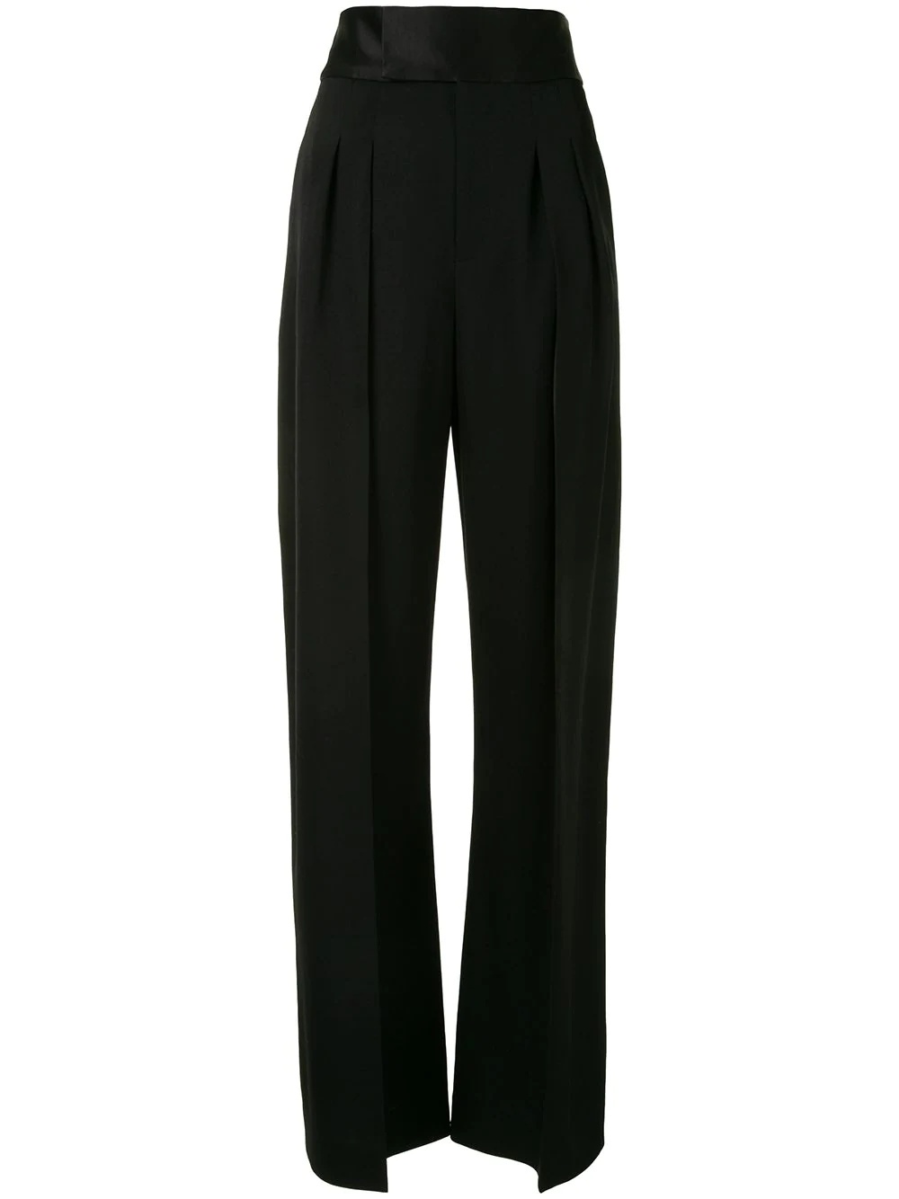 high-waisted pleated trousers - 1