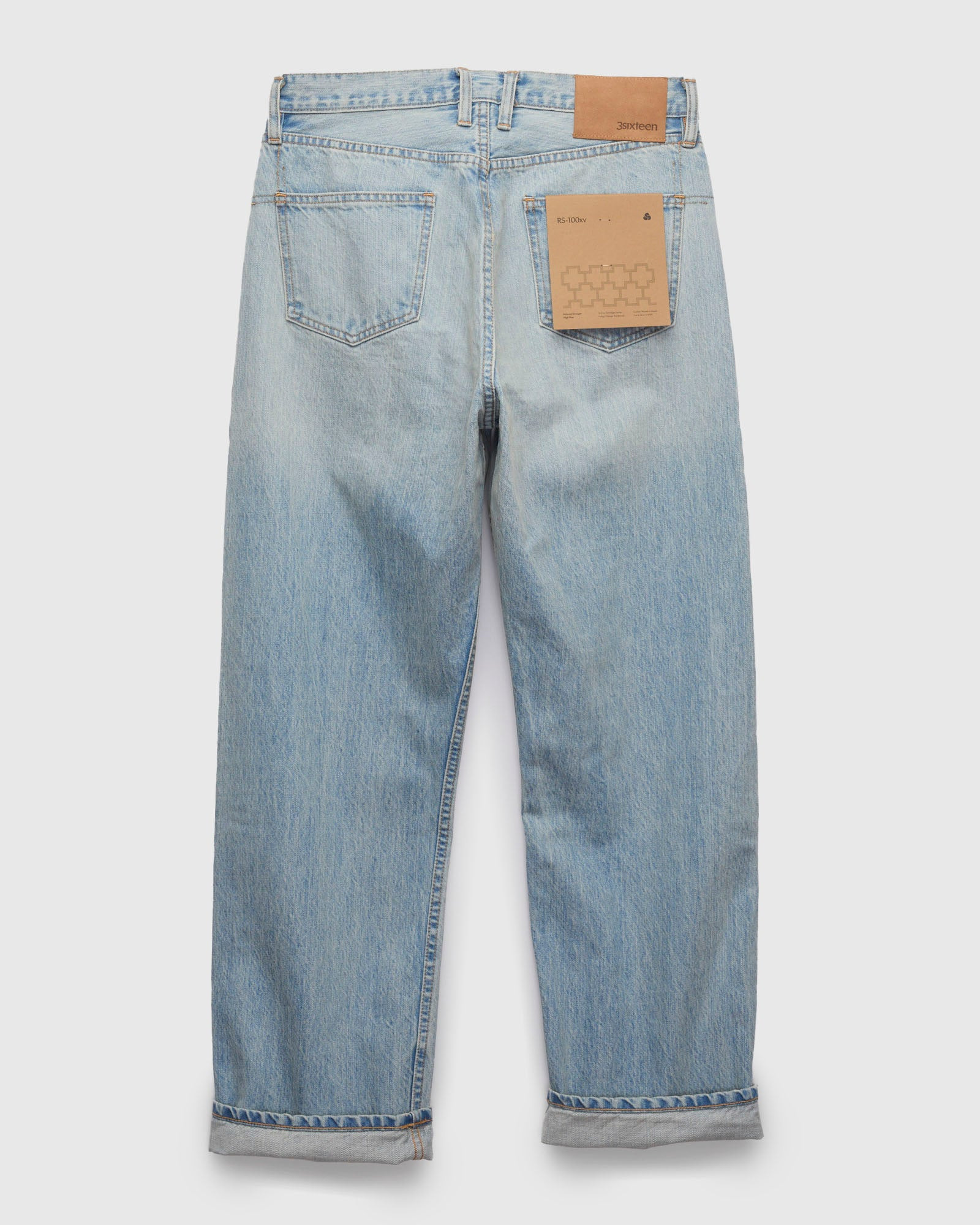 RS-100XV 14oz Vintage Wash Indigo Selvedge Denim - Relaxed Straight Fit - 2
