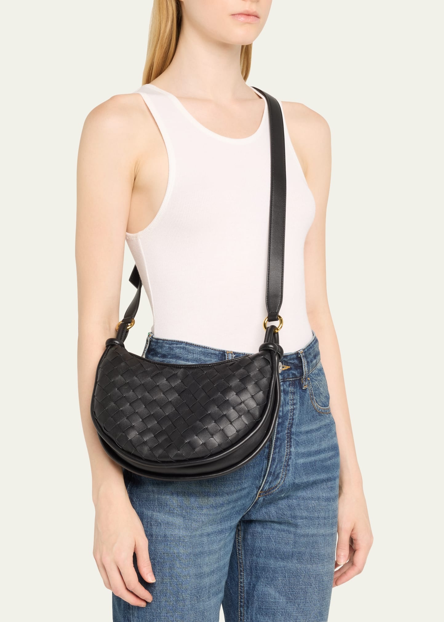 Bottega Veneta Gemelli Multipocket Leather Shoulder Bag