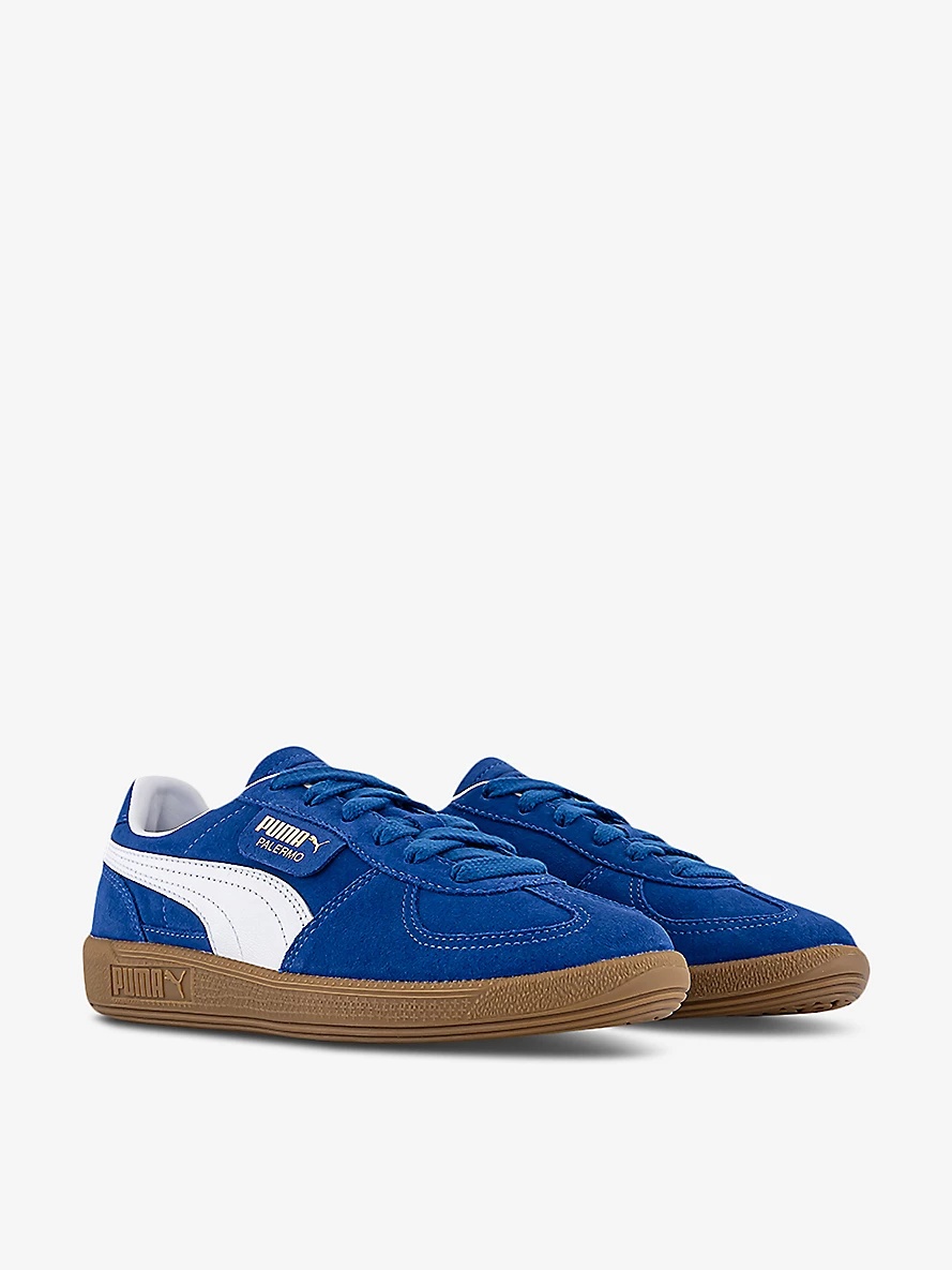 Palermo logo-tab suede low-top trainers - 3