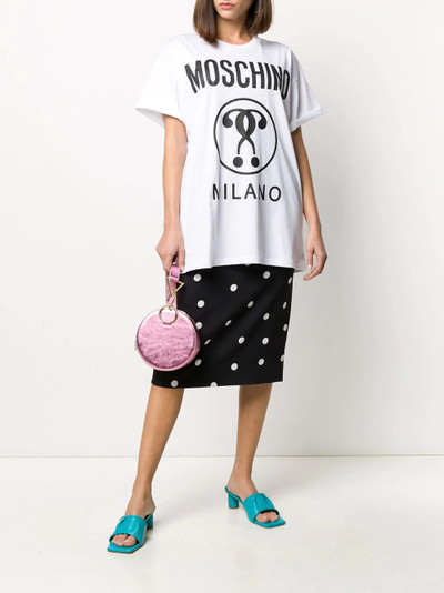 Moschino double question mark print T-shirt outlook