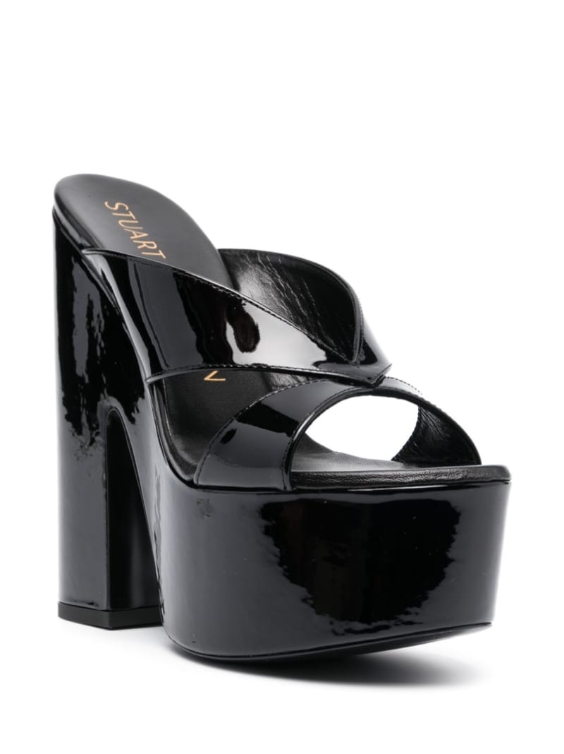 160mm leather platform sandals - 2