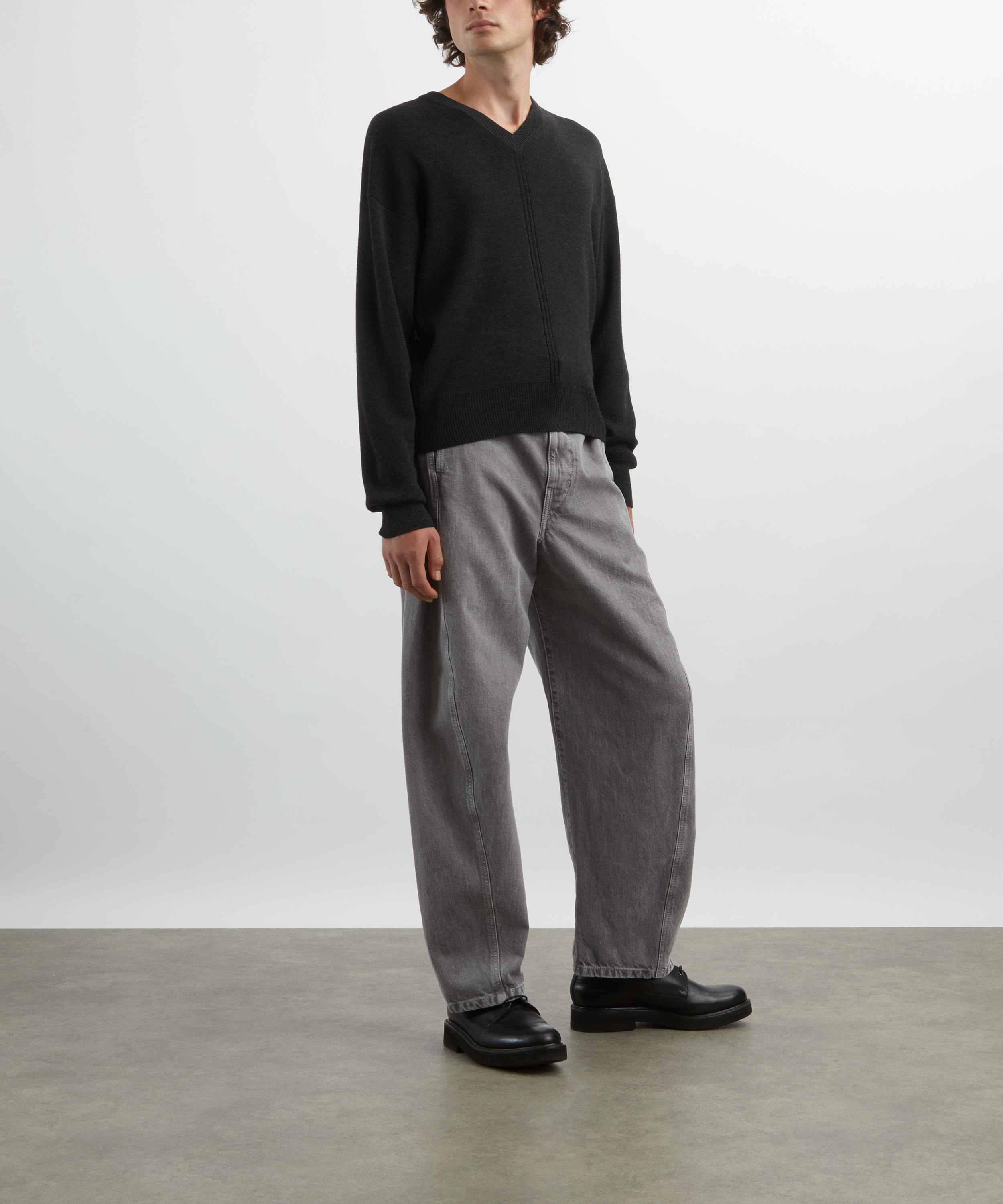 Boxy V-Neck Jumper - 2