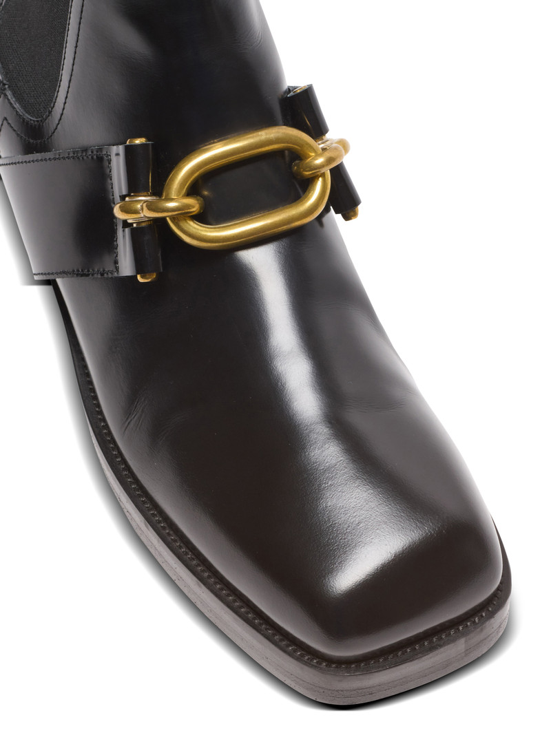 Sync Chelsea boots in glazed leather 4
