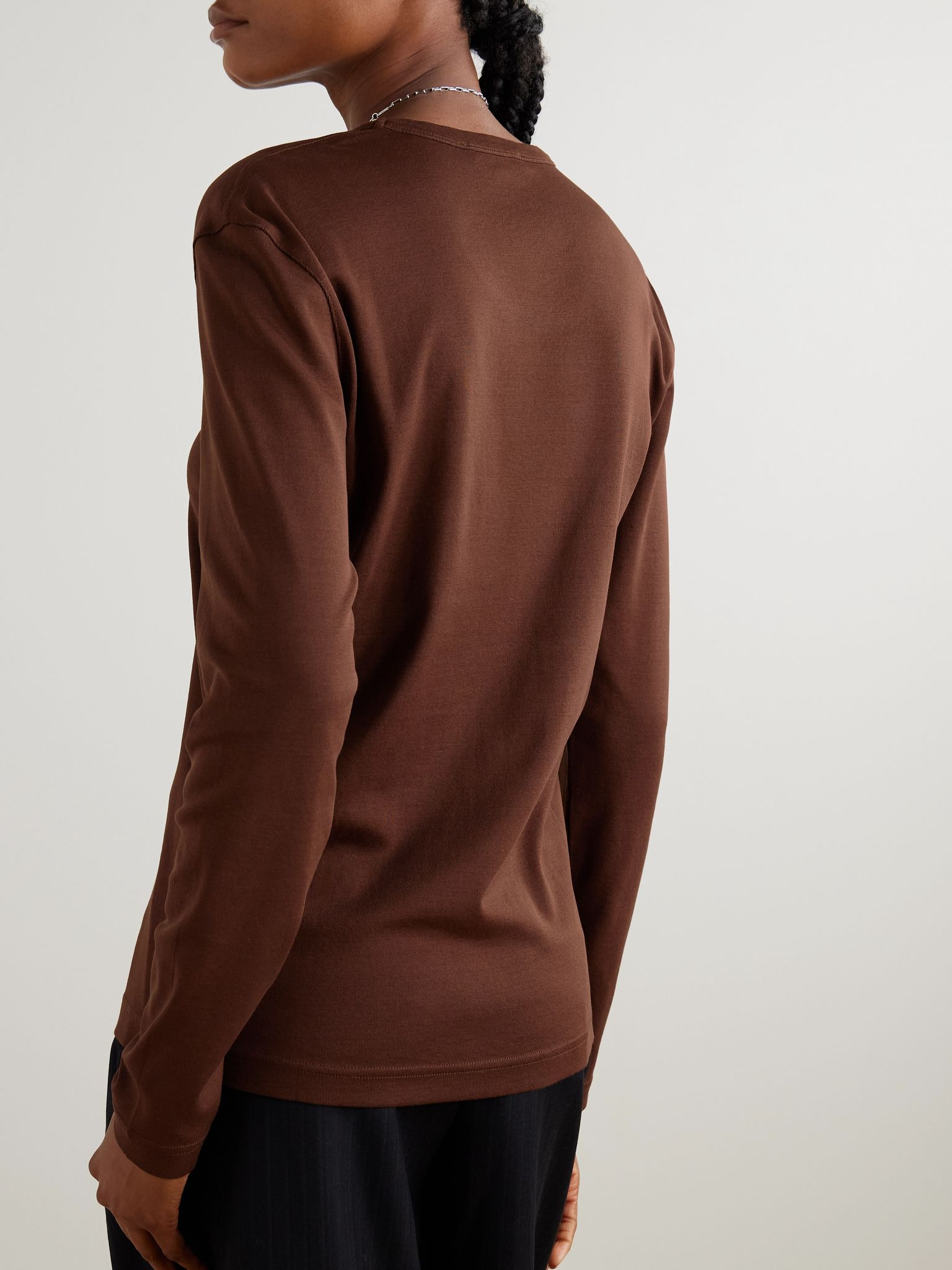 Cotton-jersey T-shirt Brown - 4