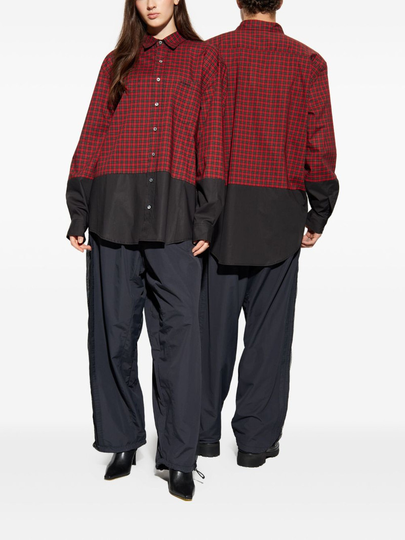 VETEMENTS checked two-tone shirt outlook