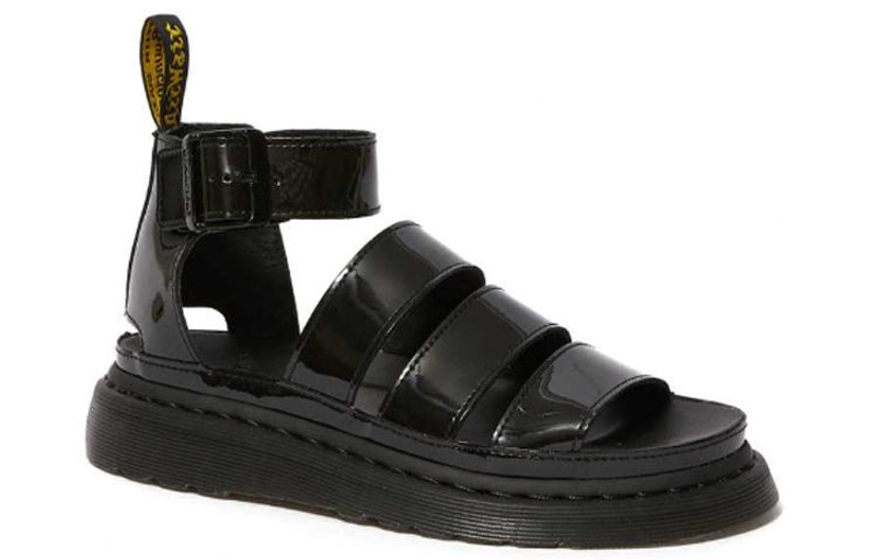 Dr. Martens Dr. Martens Clarissa II Patent Leather Strap Sandals Black 24822001 outlook