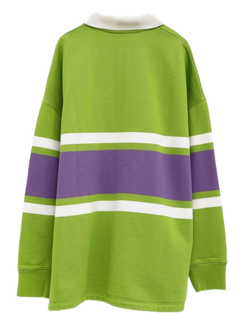stripe-panel rugby shirt - 2