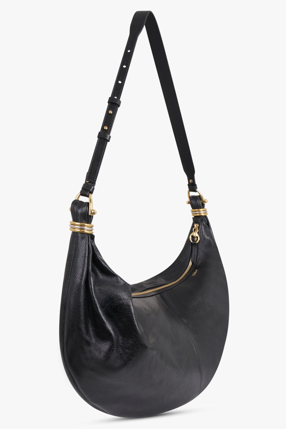 LARGE BRACELET HOBO BAG | BLACK - 2