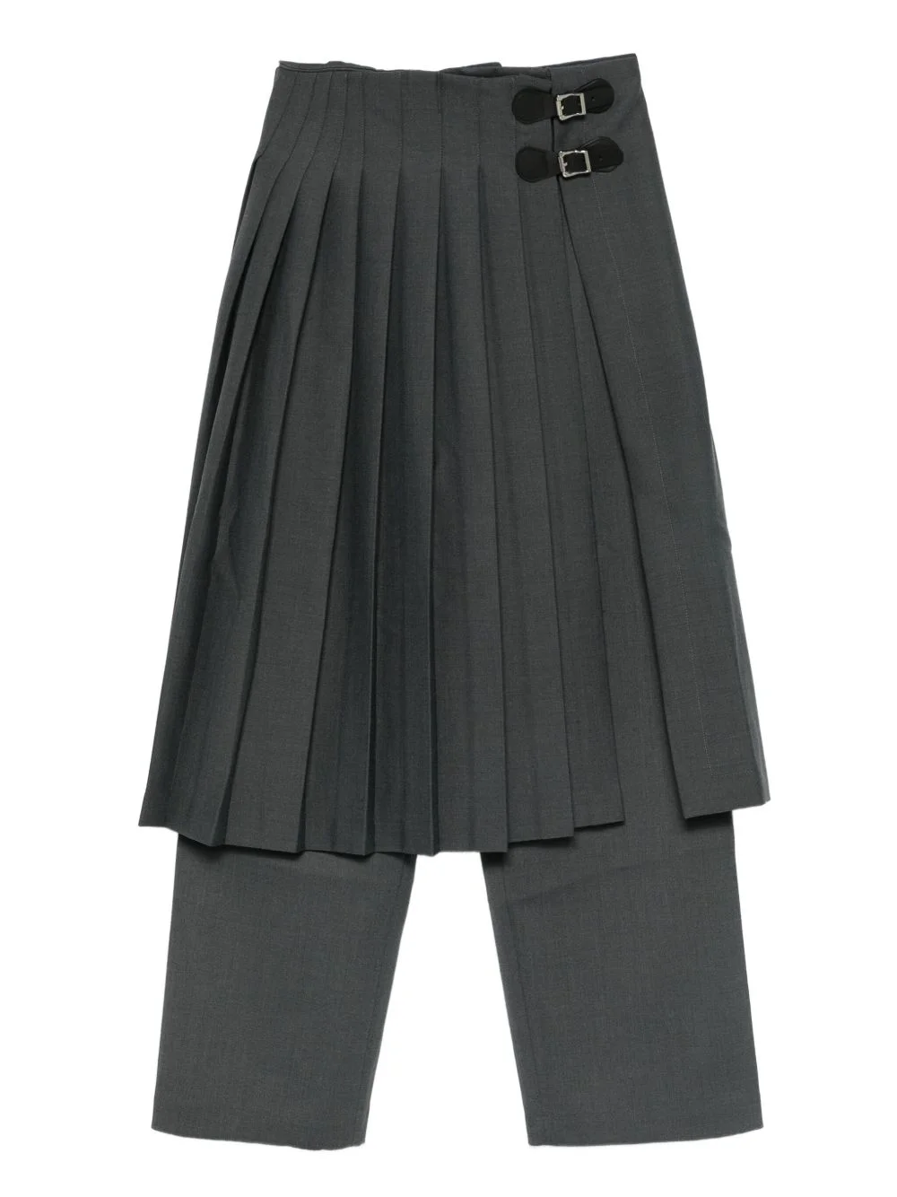 pleated wide-leg trousers - 1
